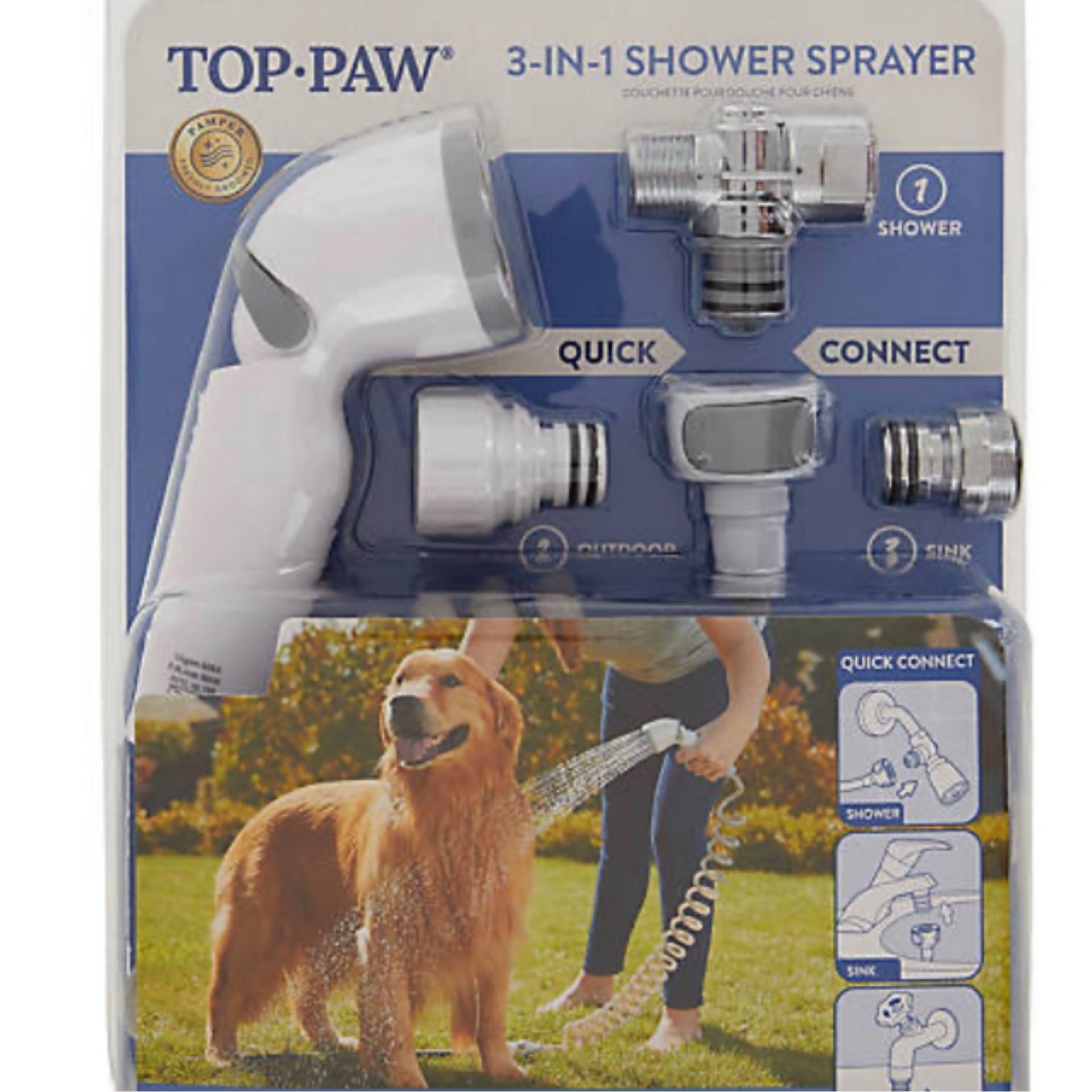 Top Paw 3in1 Faucet/Shower Sprayer Bully World LLC